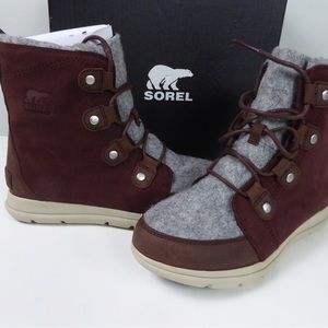 Sorel Explorer Explorer Joan Waterproof Suede Leather Sneaker Boots w Felt NIB